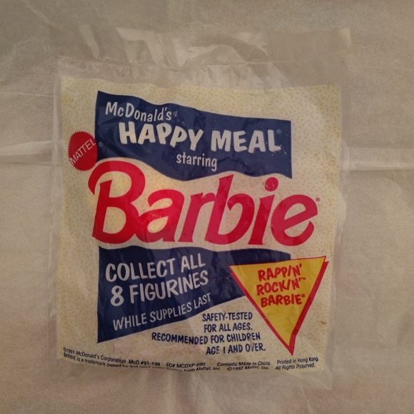 LOT OF 4- McDonald's Happy Meal Mattel Barbie Doll Toys 1990s EUR 5,19